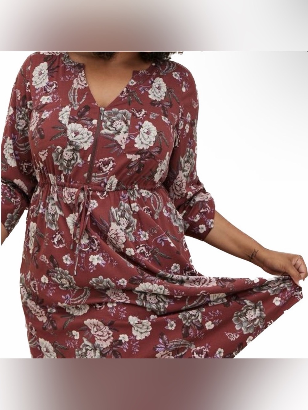 Torrid Mini Challis Zip-front Shirt Dress Size 00 M/L